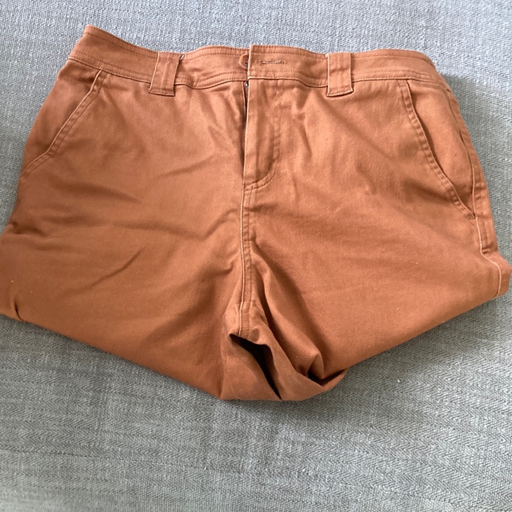 Long legged caramel colored jeans